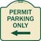 Signmission Permit Parking With Left Arrow Heavy-Gauge Aluminum Architectural Sign, 18" x 18", TG-1818-23327 A-DES-TG-1818-23327 - alternate 1